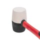 Киянка резиновая 450г черно-белая резина фибергласовая рукоятка Kranz KR-12-8153